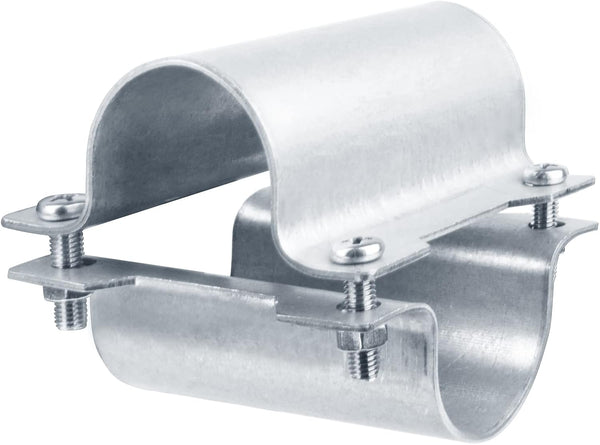 10 Pack 1-3/8" Greenhouse Cross Grid Connector, Chain Link Fence Pipe Clamp | For Purlin to Arch Trellis