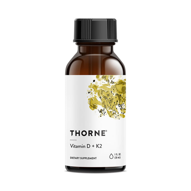 THORNE Vitamin D + K2 Liquid with a Metered Dispenser - Vitamins D3 and K2 to Su