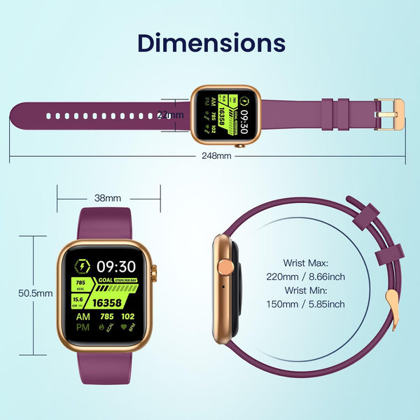Smartwatch Women for Android Phones Ios: Smart Watches for Women Fitness Tracker 1.83" Touchscreen Waterproof Smartwatches Lady with Answer/Make
