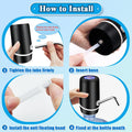 Water Dispenser for 5 Gallon Bottle, Electric Water Pump for 5 Gallon Jug with Switch and USB Charging, Portable Automatic Water Jug Dispenser for