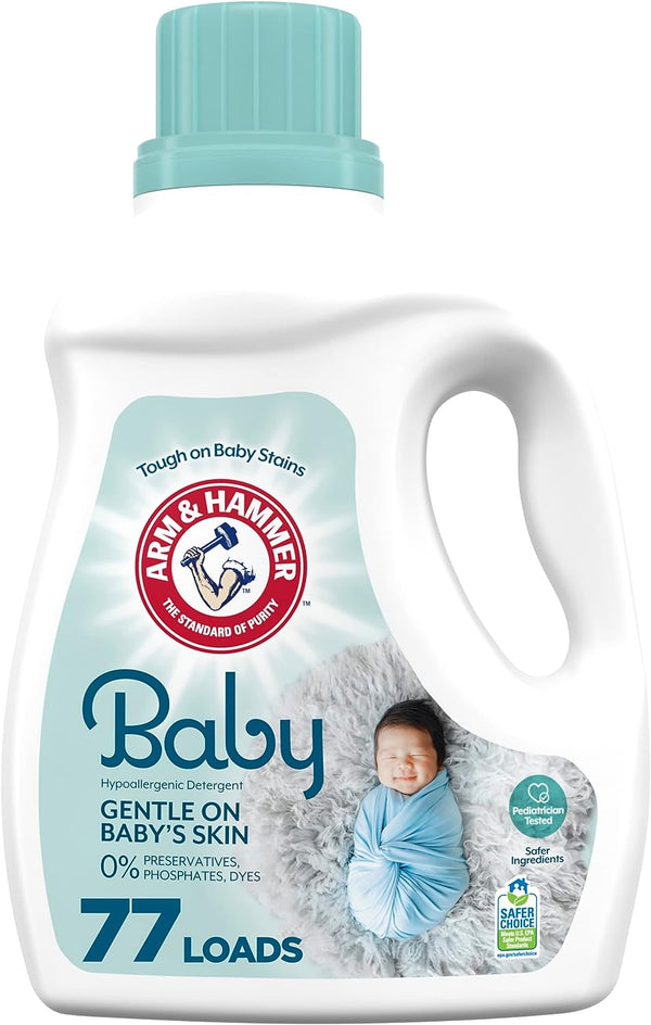 Arm & Hammer Baby, 77 Loads Liquid Laundry Detergent, 100.5 Fl Oz