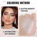 evpct Pear White Shimmer Single Eye shadow Palette Makeup for Older Women, Glitter Sparkly Pearl Shimmer Cream Eyeshadow Palette Brightener Make