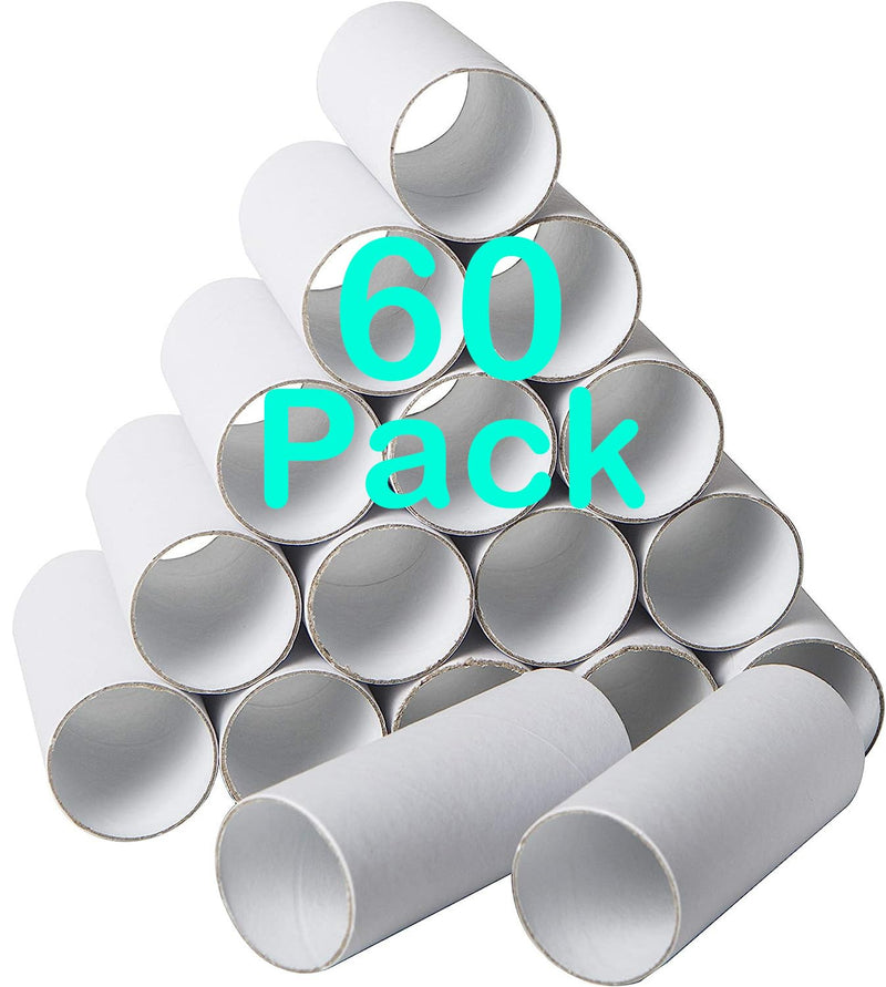 60 Pack Thick Cardboard Tubes for Crafts - Bulk Craft Rolls - Round Cardboard Tubes - Toilet Paper Rolls Crafts - Craft Tubes - Paper Tube for