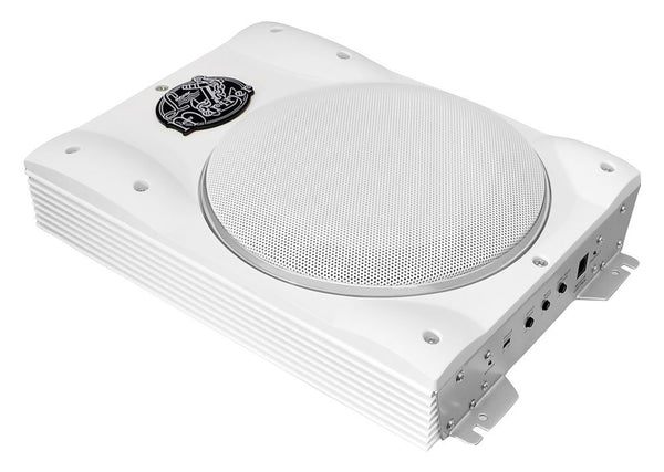 Pyle Lanzar AQTB8 8-Inch 1000 Watts Low-Profile Super Slim Active Amplified Marine/Waterproof Subwoofer System - Set of 1