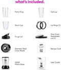 Magic Bullet Blender, Small, Silver, 11 Piece Set 11 piece Silver