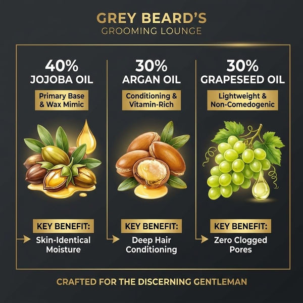 Grey Beard's Grooming Lounge Wild Vanilla Beard Oil for Men 1 fl oz - Natural Leave-In Conditioner with Jojoba Argan and Grapeseed Oils