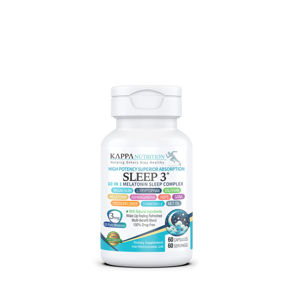 KAPPA NUTRITION Sleep 5, Sleep Aid, 5Mg of Melatonin, 60-Day Supply, Non-Habit Forming Vegan Capsules Natural Ingredients for Easier Bedtime,
