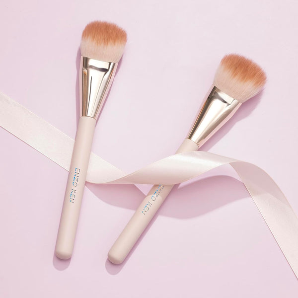 Angled Blush Brush, Blush Makeup Brush, Detail Blush Brush, Fluffy Blush Brushes for Cheeks, Contour Makeup Brushes, Power Contour Brush - Gold