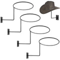 TiciKim Pack of 4 Cowboy Hat Rack Metal Hat Holder Wall Mounted Hat Hanger for Wall Display, Cowboy Hat Holder Organizer Multifunctional Organizer