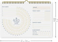 Undated Monthly Habit Tracker Calendar – Minimalist Spiral Wall Planner for Goals, Productivity & Self-Care, Daily/Weekly/Monthly Tracking, Wire-O