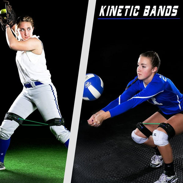 Leg Speed & Agility Resistance Bands - Athletic Performance/Fitness Training for All Ages - 4 Resistance Levels, Stretch Strap, Digital Training