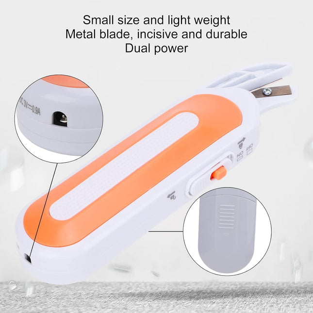 Cordless Electric Scissors for Cutting Fabric Crafting Cardboard, Mini Portable Shears Tool for Sewing Cutter Carpets Le