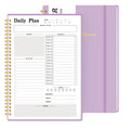 Daily Planner Undated, To-Do List Notebook with Hourly Schedule, Spiral Appointment Organizer Calendar for Man / Women, Flexible Cover, Twin-Wire