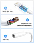 [Apple MFi Certified] 2 Pack Lightning to 3.5 mm Headphone Jack Adapter, iPhone Aux Adapter Converter Dongle Audio Cable Compatible with iPhone 14