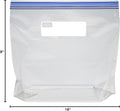 Amazon Basics Reclosable Freezer Gallon Size Bags with Double Zipper Seal, Stand-Up Bottom, BPA Free, 90 Count (Previously Solimo) Gallon (90 Count)