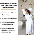 Exfoliating Glove Kessa Mitt Body Scrubber - Dead Skin Remover Shower Glove for Dead Skin Scrubbing and Deep Pore Cleansing - by Moroccansource (1