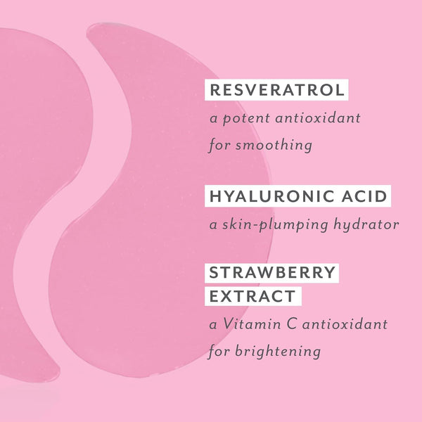 Patchology Serve Chilled RosÃ© Hydrating under Eye Patches â Hyaluronic Acid & Antioxidant-Infused Eye Masks to Reduce Dark Circles, Puffiness &