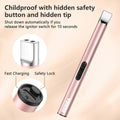 REIDEA Candle Lighter Rose Gold, Long USB Rechargeable Electronic Arc Windproof Flameless Lighter - A Must Have Gadget for Home Kitchen BBQ