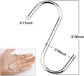 40 Pack S Hooks - Stainless Steel Heavy Duty S Hooks for Hanging pots, Pans, Plants, Coffee Mugs, Towels in Kitchen and Bathroom, Coat, Bag, Work