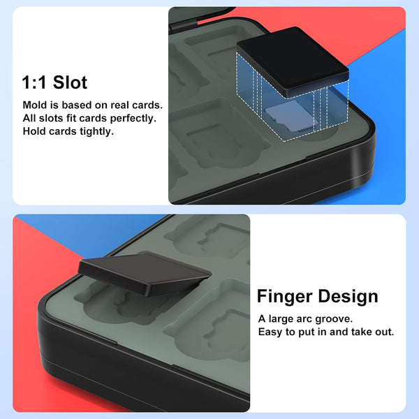 rapell 48 Game Card Case Compatible for Nintendo Switch 2/Switch/Switch lite, 48 Game Holder Cartridge Compatible for Switch Game Cards , Compact