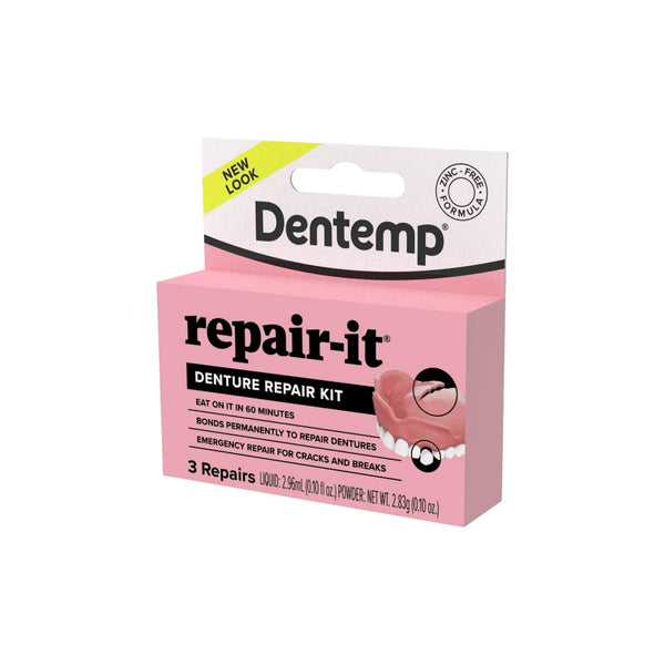 Dentemp Repair Kit - Repair-It Advanced Formula Denture Repair Kit - Denture Repair Kit Repairs Broken Dentures - Denture Repair to Mend Cracks &