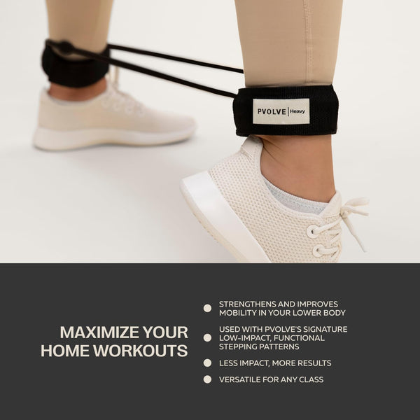 Pvolve Ankle Workout Bands- Home Gym Fitness Equipment to Exercise the Lower Body and Sculpt & Tone Legs, Glutes, and Core