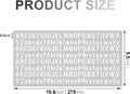 10 Sheet Small Letter Stickers, 1/2 Inch Self Adhesive Alphabet Stickers, Cute Vinyl Letter Stickers for Arts Crafts Outdoor Sign Poster Windows