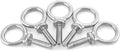 QWORK Eye Bolt, 5 Pack 1/4" - 20 x 1" Marine Grade Stainless Steel Lifting Ring Threaded Eyebolts