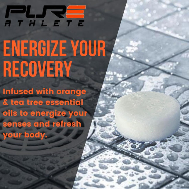 Pure Energizing Sport Shower Steamers - Natural Orange and Tea Tree Essential Oi