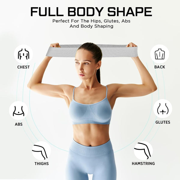 12 Pcs Fabric Resistance Bands for Working Out Non-Slip Booty Exercise Loop Bands for Women Men Glutes Hip Thigh Butt Yoga Pilates Fitness Gym,