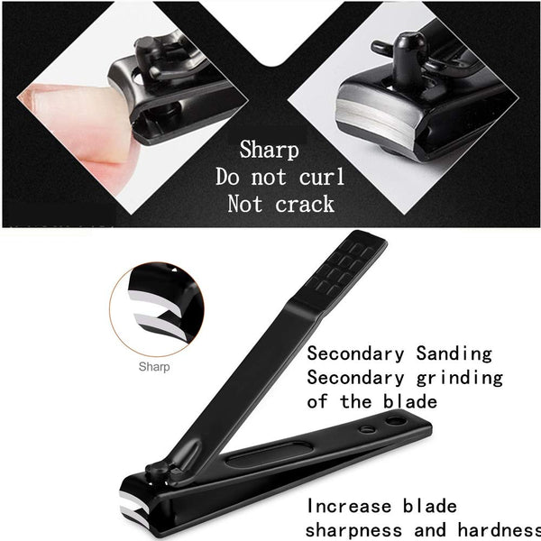 Aceoce Manicure Set Nail Clippers Set Gifts for Men Manicure Pedicure Kit Black and Red