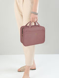 BALULHG Brown Toiletry Bag, Makeup Organizer, Travel Bag For Women Mens Toiletries, Waterproof with Hanging Hook, Large Capacity Brown Large