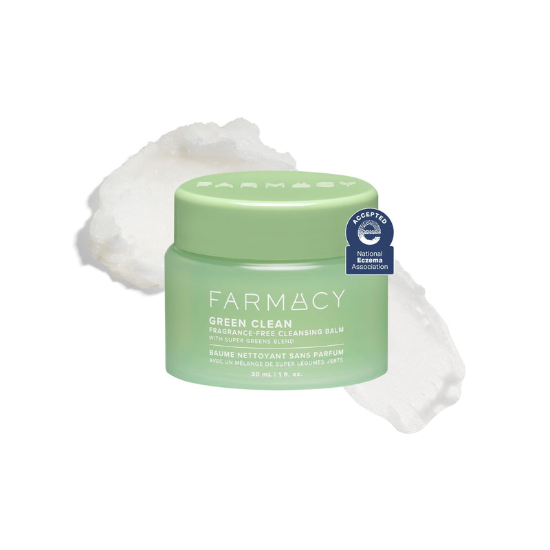 Farmacy Sensitive Skin Makeup Remover Cleansing Balm - Green Clean Waterproof Makeup Remover Balm + Oil Cleanser for Face - Melts Make Up + SPF -