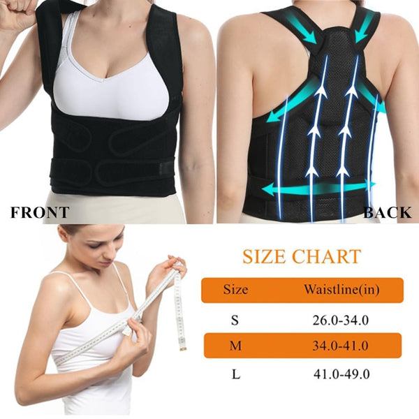 WEEOATAR Upper Back Support Posture Corrector Strap Posture Trainer, Breathable, Easy to Wear with Magic Sticker Back Brace to Improve Posture for