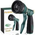 FANHAO Garden Hose Nozzle Sprayer Heavy Duty, 100% Metal Spray Nozzle High Pressure Water Hose Nozzle with 7 Patterns for Watering Garden, Washing