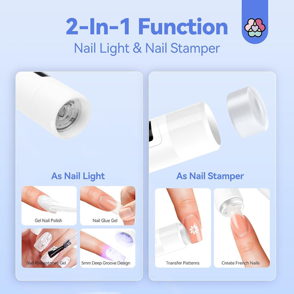 SAVILAND Flash Cure Nail Lamp U V Light for Gel Nails with Magnetic Stand Shine