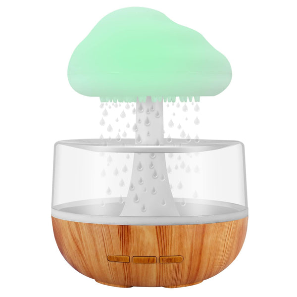 Weljoy Zen Raining Cloud Night Light Aromatherapy Essential Oil Diffuser Micro Humidifier Desk Fountain Bedside Sleeping Relaxing Mood Water Drop