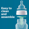 Philips Avent Anti-Colic Baby Bottle with AirFree Vent, Medium Flow 2 Nipple, 1m+, 9oz, 4 Pack, Clear, SCY703/04 Clear 4 Count (Pack of 1) 9 Ounce