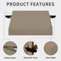 Easy-Going Waterproof Patio Seat Cushion Covers 22x20x4 inch 6 Pack Replacement Non-Slip Outdoor Cushion Slipcover with Zipper and Adjustable