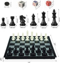 KAILE 13" Magnetic Chess Sets, 3 in 1 Travel Chess Checkers Backgammon Set with Folding Case