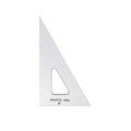Pacific Arc Drafting Triangle, 8-inch, 30/60/90 Degrees, Clear Acrylic, Plain Edge Clear 8-in, 30/60/90 degrees