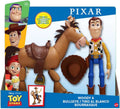 Mattel Disney and Pixar Toy Story Woody & Bullseye 2-Pack, Ages 3+ | Movie-inspired relative scale, Woody + Bullseye poseable figures, 2 pieces,