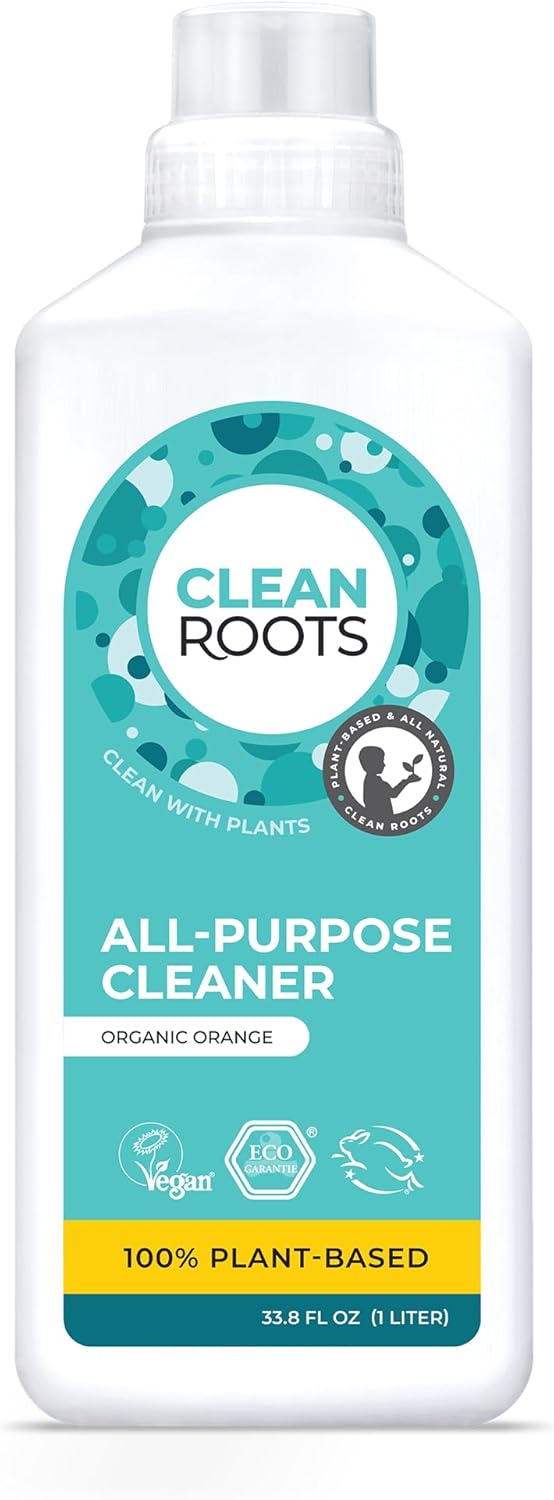 All-Purpose Cleaner, Ecogarantie Certified 100% Organic & Natural Ingredients, Scented with Organic Orange Essential Oil - Pack of Two 33.8 Fl. Oz