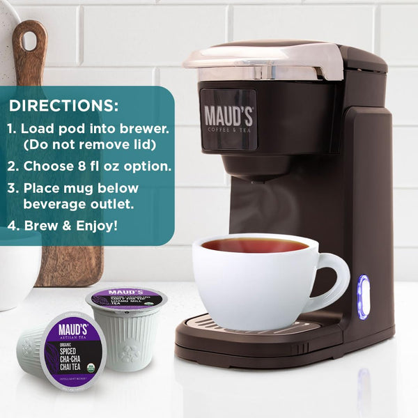 Maud'S 9 Blend Organic Tea Pods Variety Pack, 48 Ct, 9 Assorted Flavors, Recyclable Single Serve Pods Ã¢ÂÂ100% Gourmet Blended Tea Leaves,