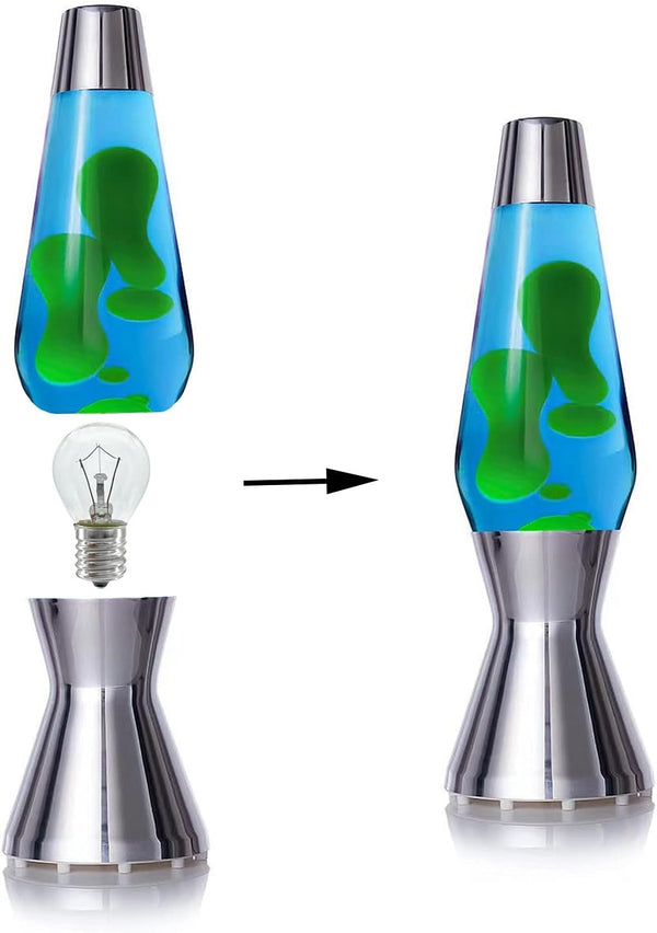 Lava Lamp Bulb, 6 Pack 25 Watt Lava Lamp Light Bulb, S11 E17 Base 120 Volt Lava Lamp Replacement Bulb for 14.5 Inch Glitter and Lava Lamps -
