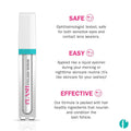 fLASH Eyelash Serum for Long, Curled Natural Lashes - Enhances & Strengthens, Safe & Effective Formula for Contact Wearers & Sensitive Eyes, 3