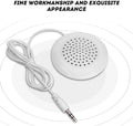 ASHATA Portable Pillow Speaker, Mini Stereo Speaker with 3.5mm Aux Plug for MP3 Phone, CD Player, etc (White)