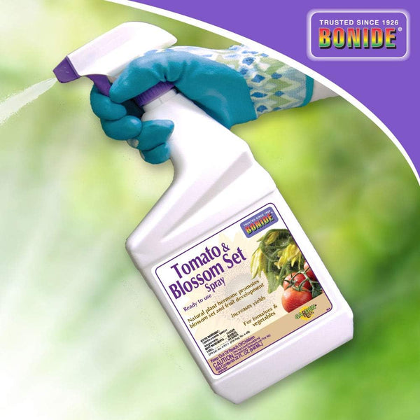 Bonide Tomato & Blossom Spray Set, 32 oz Ready-to-Use | Increases Harvest of Fruits & Vegetables in Home Garden