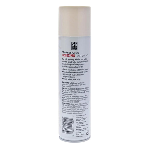 Salon Grafix Mega Hold Professional Freezing Hair Spray, 10 Ounces (Pack of 1) Unscented 10 Ounce (Pack of 1)