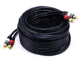 Monoprice 1.5ft Premium 2 RCA Plug/2 RCA Plug M/M 22AWG Cable - Black - (105346)